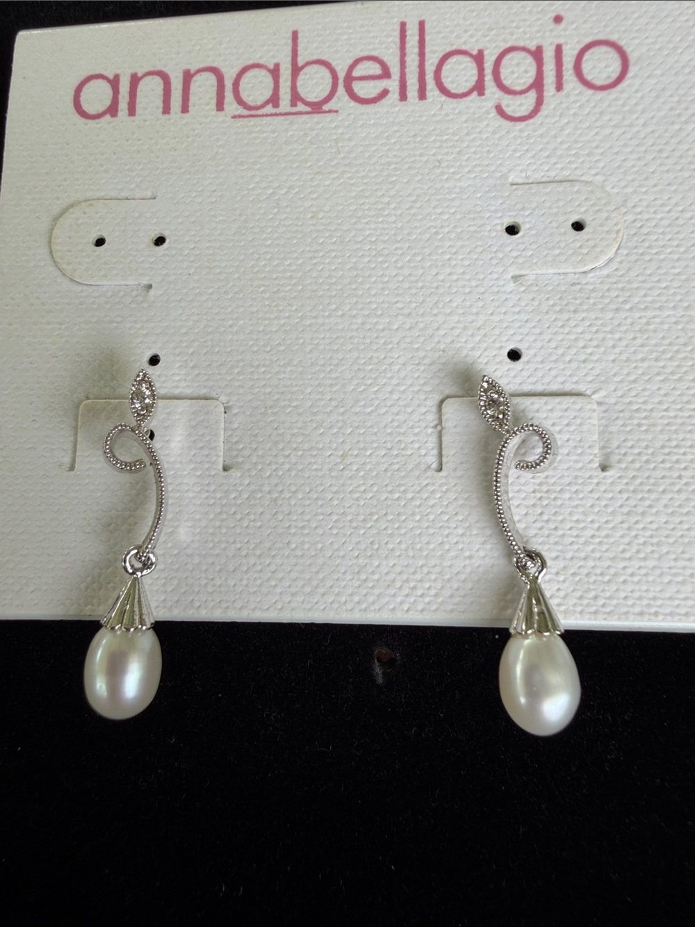 Annabellagio Dainty Pearl Wedding Earrings